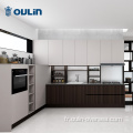 Nouvelle armoire de cuisine de comptoir en quartz blanc de luxe